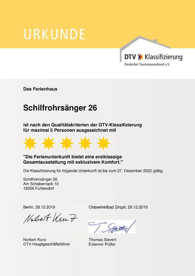 Ferienhaus Schilfrohrsaenger 26 Fuhlendorf  Eksteriør billede
